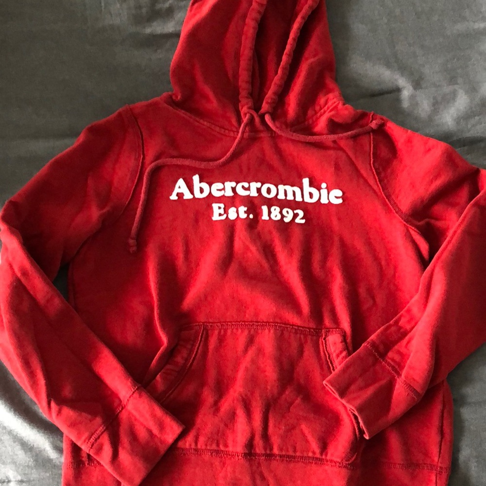 Red Abercrombie hoodie M